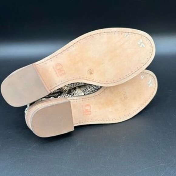 NEW Gianni Bini Snakeskin Snake Print Leather Zip Side Ankle Boots Booties Size - Picture 5 of 13